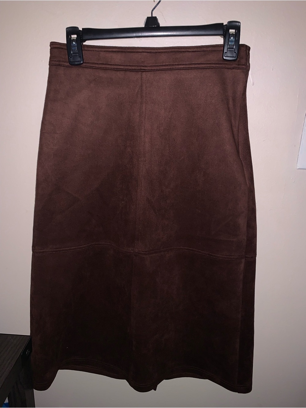 Target Dark Brown Suede Midi Skirt